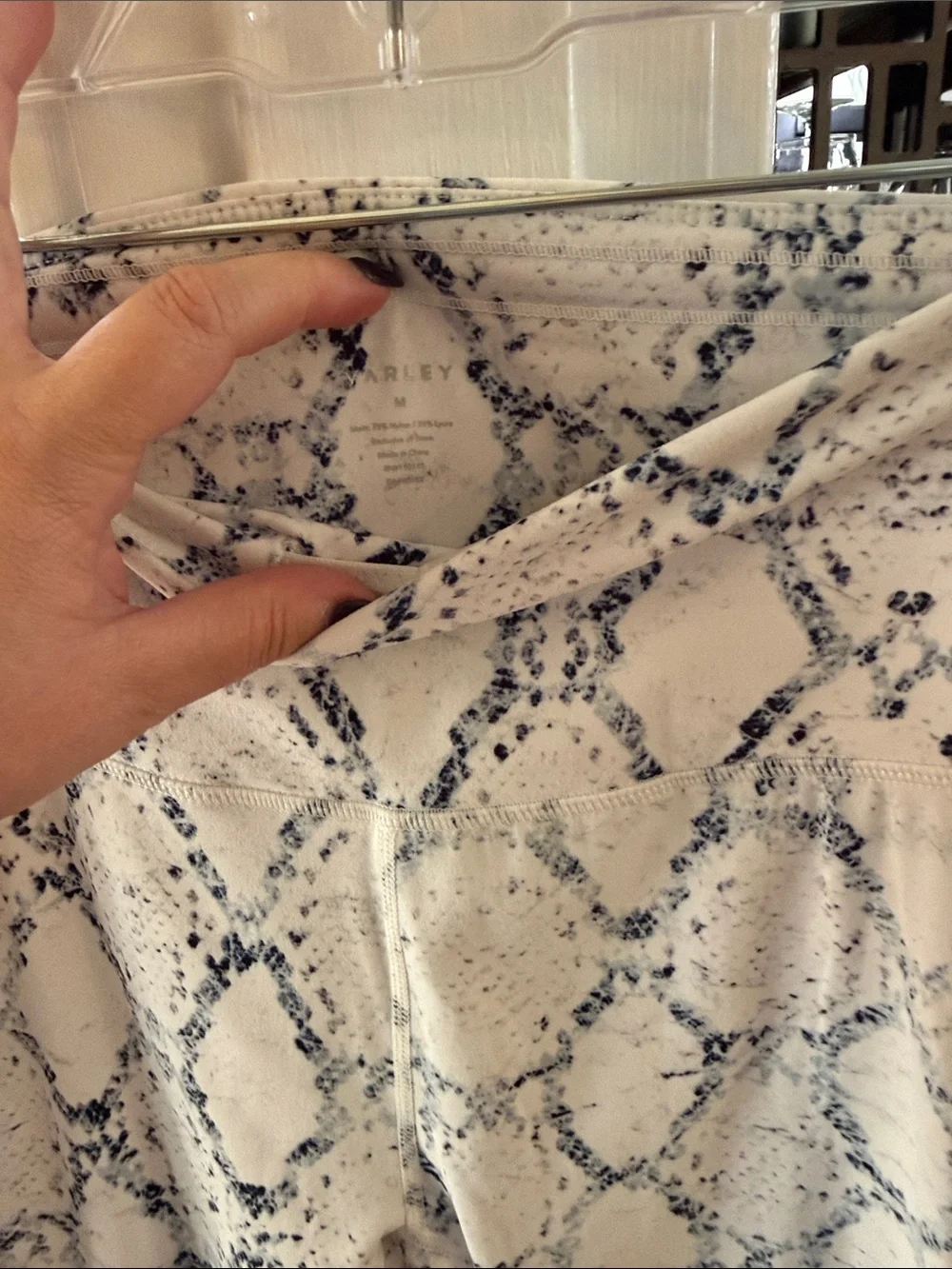 Varley Snake-Print White leggings